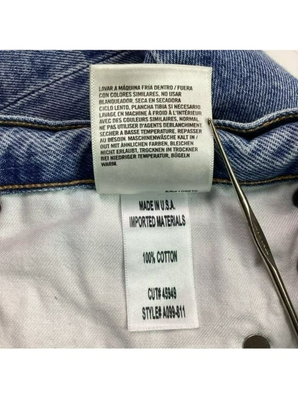 A Gold E Womens High-Rise Relaxed Straight-Leg Jeans In Medium Wash Size 31 100% - Picture 12 of 12